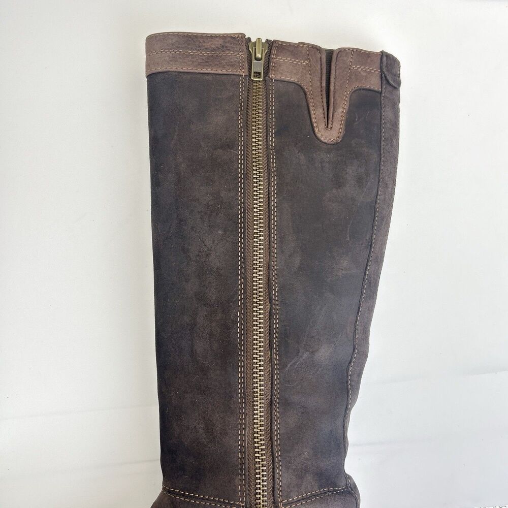 Ariat Creswell Tall Riding Boots Womens Sz 7.5 B Brown Suede H20 Waterproof - Picture 5 of 9